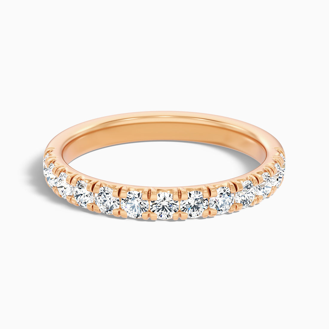 Victoria Round Cut Half Eternity Lab Grown Diamond Wedding Band  DestGlow