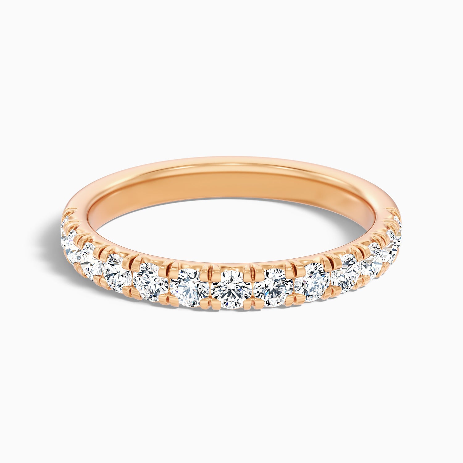 Victoria Round Cut Half Eternity Lab Grown Diamond Wedding Band