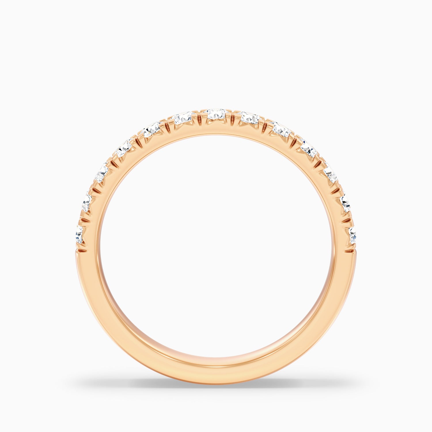Victoria Round Cut Half Eternity Lab Grown Diamond Wedding Band