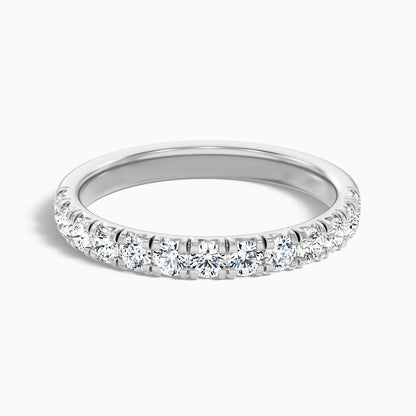 Victoria Round Cut Half Eternity Lab Grown Diamond Wedding Band