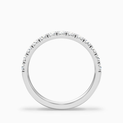 Victoria Round Cut Half Eternity Lab Grown Diamond Wedding Band
