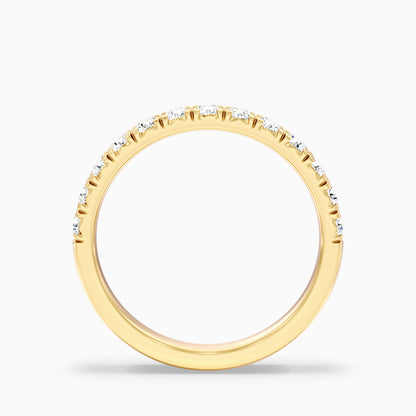 Victoria Round Cut Half Eternity Lab Grown Diamond Wedding Band