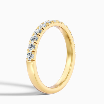 Victoria Round Cut Half Eternity Lab Grown Diamond Wedding Band