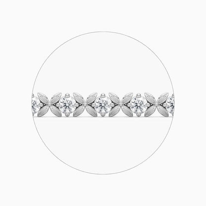 Kiera Round Lab Grown Diamond Starburst Tennis Bracelet