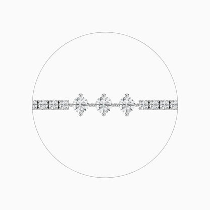 Donna Round Lab Grown Diamond Cascade Frost Tennis Bracelet