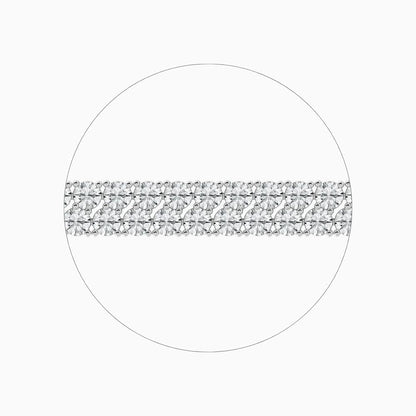 Delia Round Cut Lab Grown Diamond Mirror Magic Tennis Bracelet