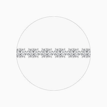 Dalia 34 Carat Oval Cut Lab Grown Diamonds Tennis Bracelet