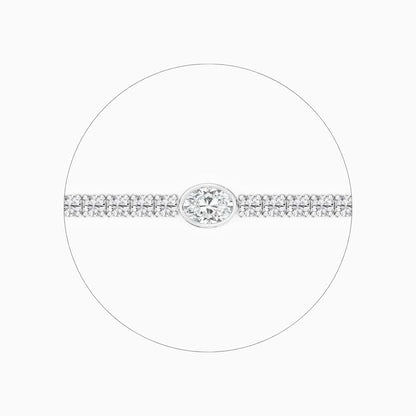Grace Oval And Round Cut Lab Grown Diamond Tennis Bracelet