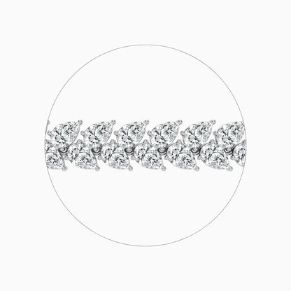 Skyla 20 Carat Pear Double Row Lab Grown Diamond Alternate Set Tennis Bracelet