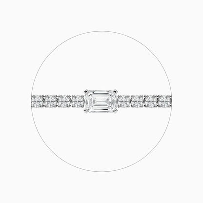 Ellie Round And Emerald Lab Grown Diamond Ingrid Tennis Bracelet
