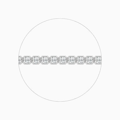 Angie Round Cut Lab Grown Diamond Tennis Bracelet