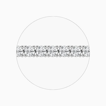 Nancy Round Cut Lab Grown Diamond Tennis Bracelet