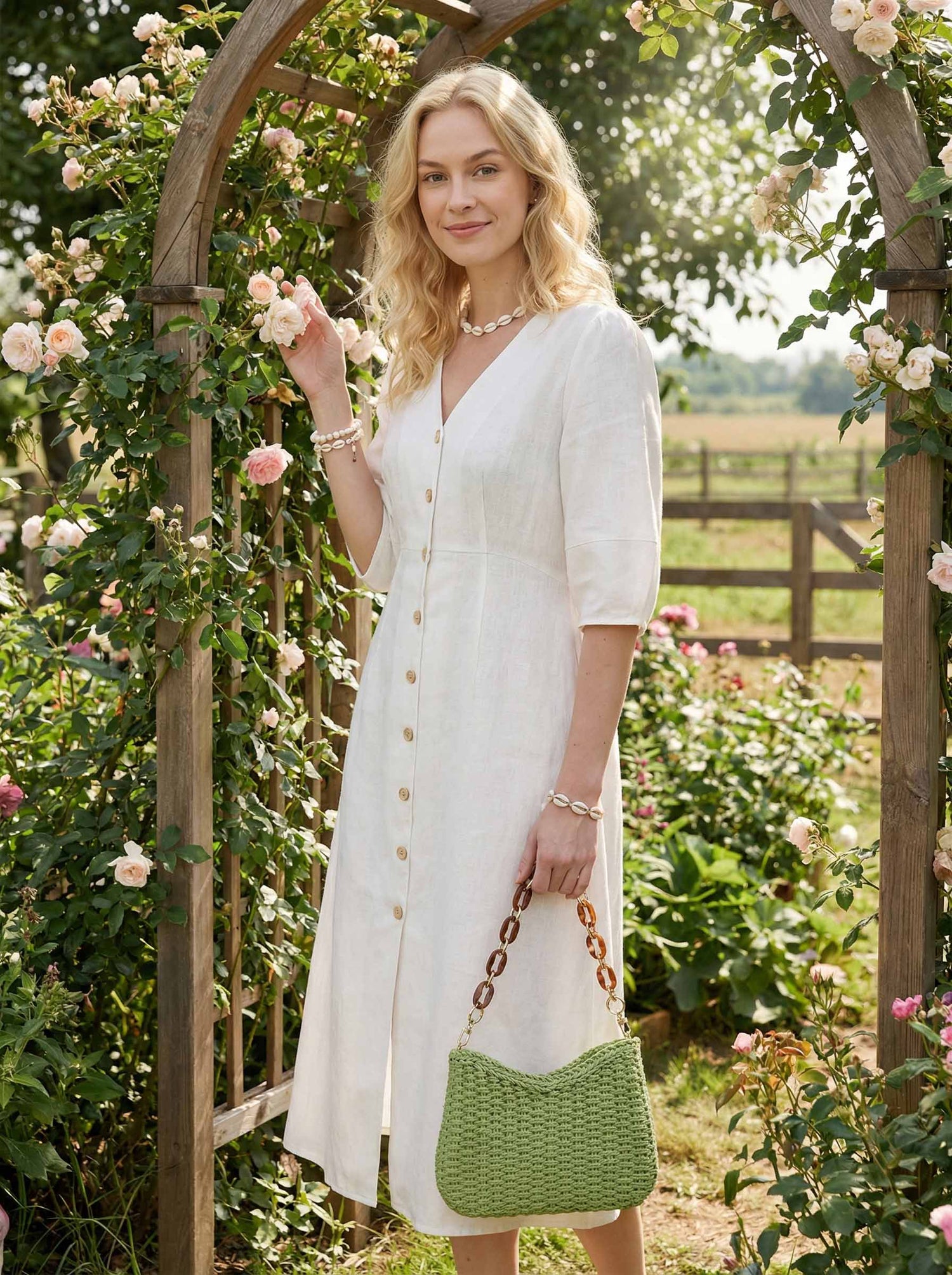 Colorful Woven Straw Shoulder Bag by LINTICO