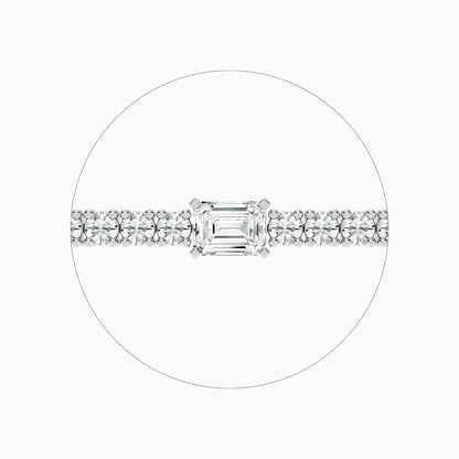 Erika Round And Emerald Lab Grown Diamond Shimmer Tennis Bracelet