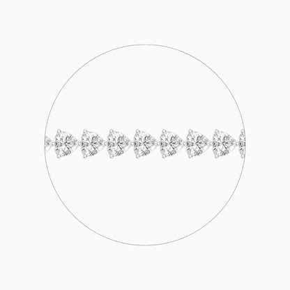 Bonnie Heart Cut Lab Grown Diamond Tennis Bracelet