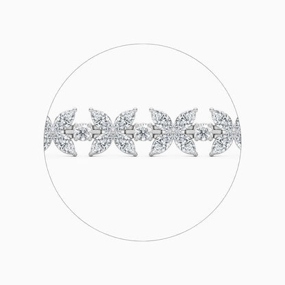 Jamie Marquise And Round Lab Grown Diamond Tennis Bracelet