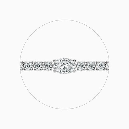 Emmy Round And Oval Cut Lab Grown Diamond Tennis Bracelet