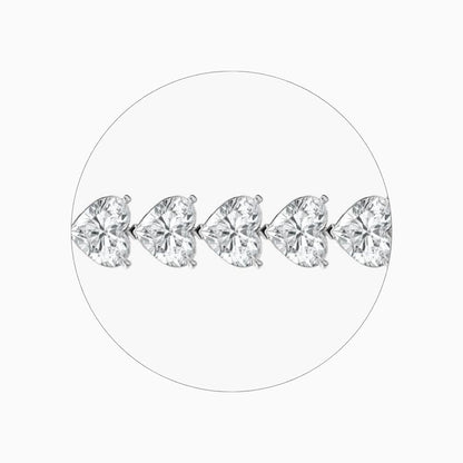 Mariah 44 Carat Heart Shaped Lab Grown Diamonds Tennis Bracelet
