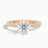Esha 5.5 Carat Round Side Stone Pave Moissanite Diamond Ring in 14k Rose Gold  DestGlow