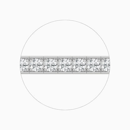 Clara Round Cut Lab Grown Diamond Gleaming Grid Bracelet