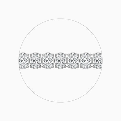 Carla Oval Cut Lab Grown Diamond Tennis Bracelet