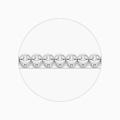 Tessa Round Lab Grown Diamond Diamond Half Bezel Set Tennis Bracelet