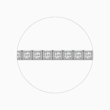 Cindy Round Cut Lab Grown Diamond Tennis Bracelet in Metal Prong Setting