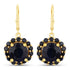 11.37 Carat Dyed Sapphire and Blue Sapphire .925 Sterling Silver Earrings  DestGlow