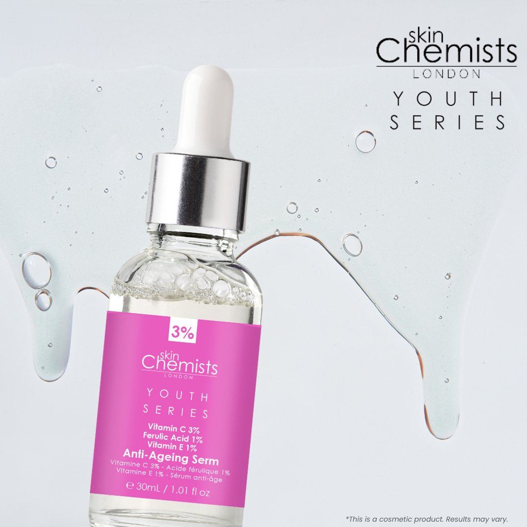 Anti-Ageing Serum Vitamin C 3%, Ferulic Acid 1%, Vitamin E 1% 30ml by skinChemists US