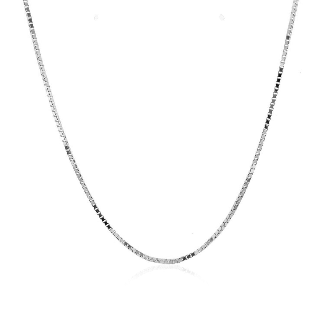 10k White Gold Classic Box Chain 1.0mm by Bids.com