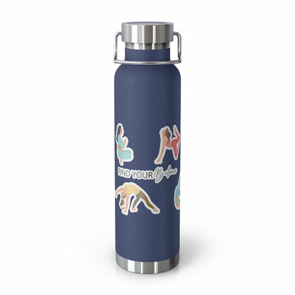 Yoga Poses Find Your Balance Insulated Bottle - 22oz Stainless Steel Vacuum Flask