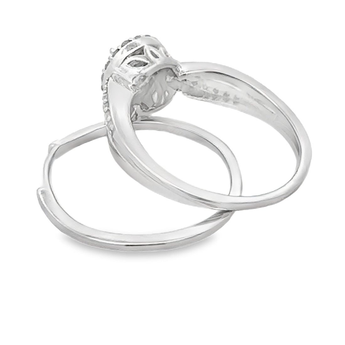 .25ct Diamond Engagement Ring Set Sterling Silver by Bids.com