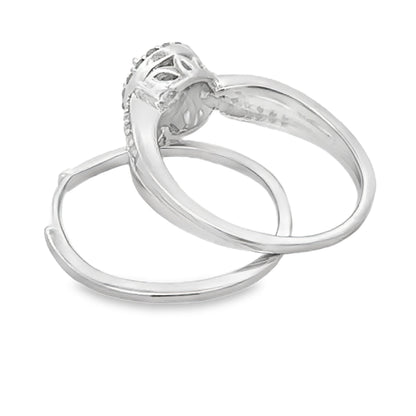 .25ct Diamond Engagement Ring Set Sterling Silver by Bids.com