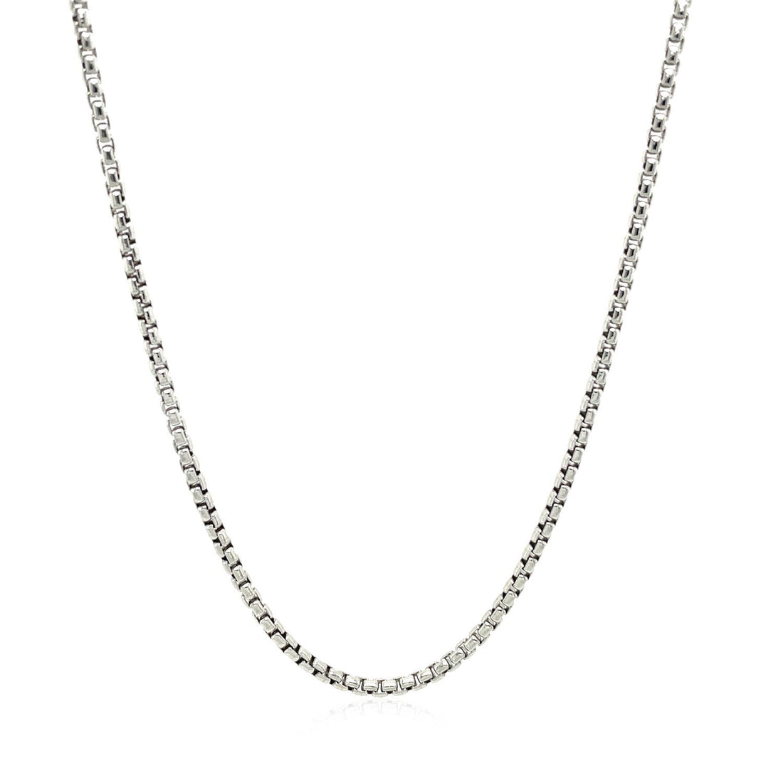 Sterling Silver Rhodium Plated Round Box Chain 1.8mm by Bids.com