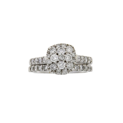 1.30ct Diamond Engagement Ring Set 10KT White Gold by Bids.com