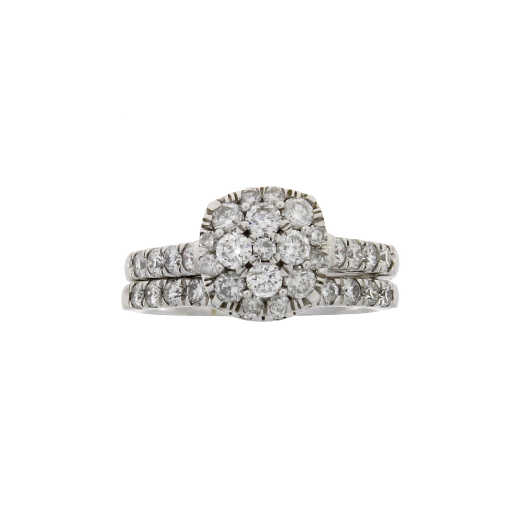 1.30ct Diamond Engagement Ring Set 10KT White Gold by Bids.com