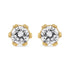 14K Yellow Gold 2.0 Cttw Round Diamond Crown Stud Earrings (I-J Color, I1-I2 Clarity) by Bids.com