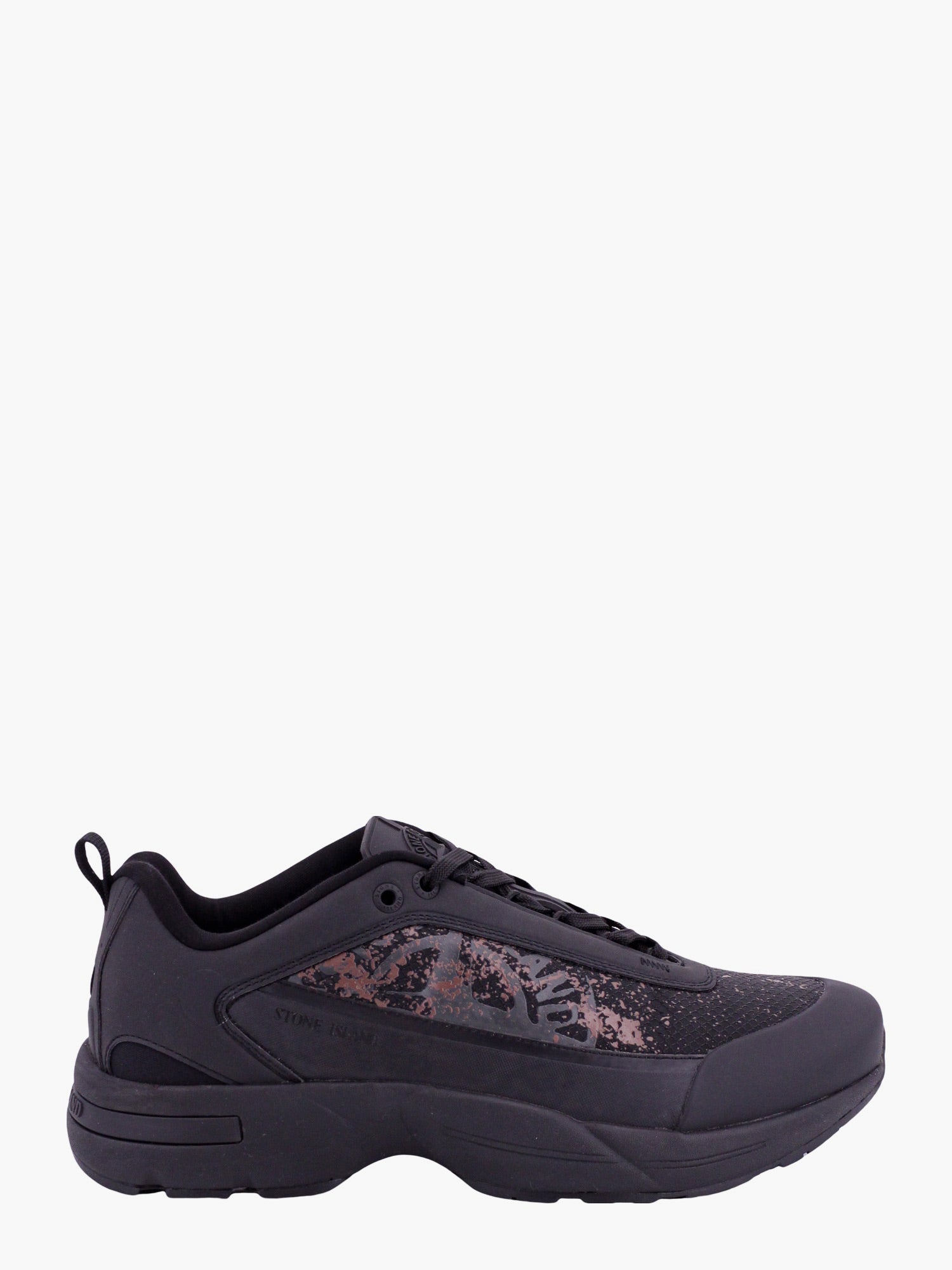 Stone Island Men Grime Man Black Sneakers by Luosophy