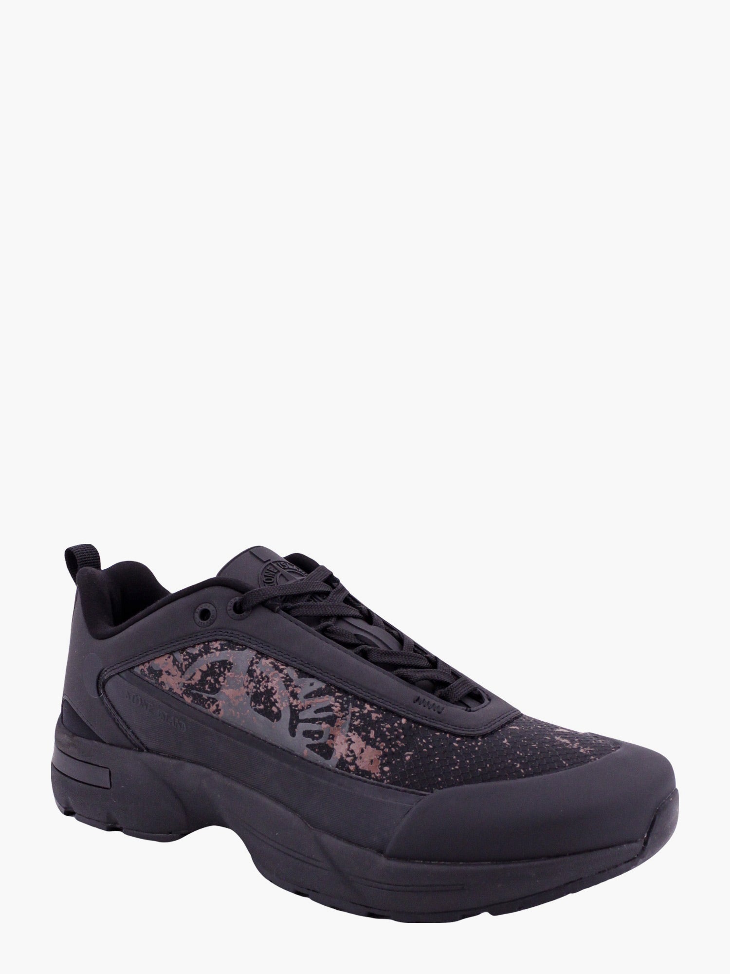 Stone Island Men Grime Man Black Sneakers by Luosophy