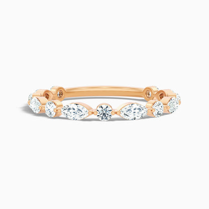 Olivia Marquise and Round Cut 3/4 Eternity Lab Grown Diamond Wedding Band