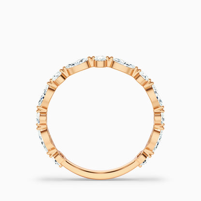 Olivia Marquise and Round Cut 3/4 Eternity Lab Grown Diamond Wedding Band