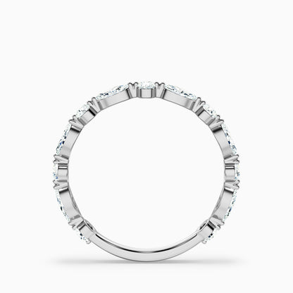 Olivia Marquise and Round Cut 3/4 Eternity Lab Grown Diamond Wedding Band