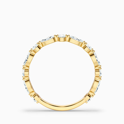 Olivia Marquise and Round Cut 3/4 Eternity Lab Grown Diamond Wedding Band