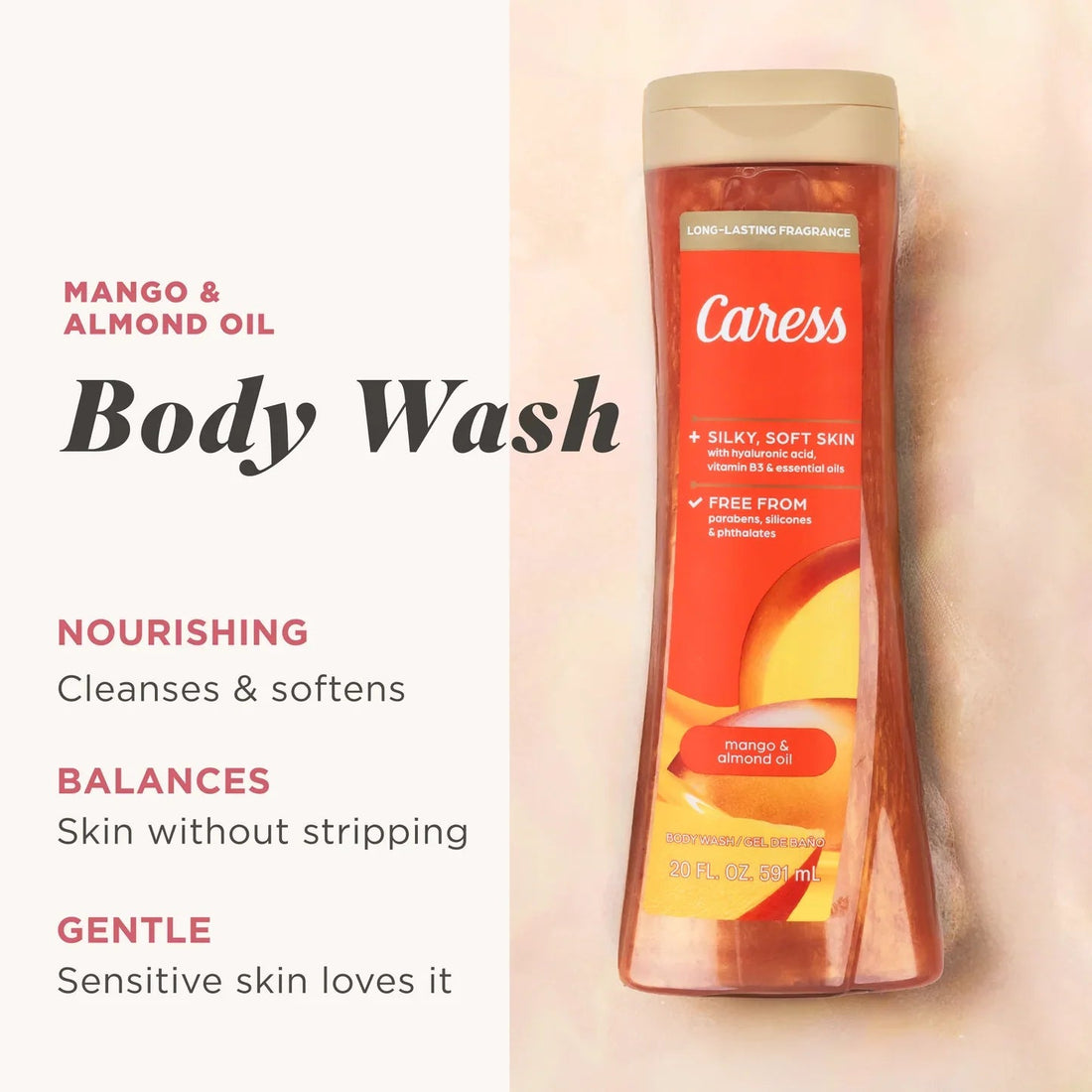 Caress Mango Almond Oil Body Wash  DestGlow