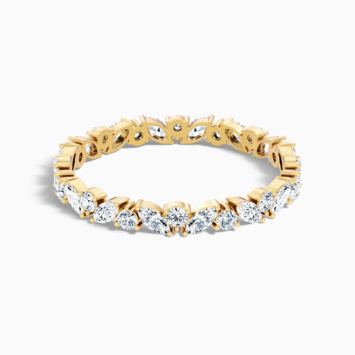 Sylvara Marquise and Round Cut Cluster Lab Grown Diamond Wedding Band