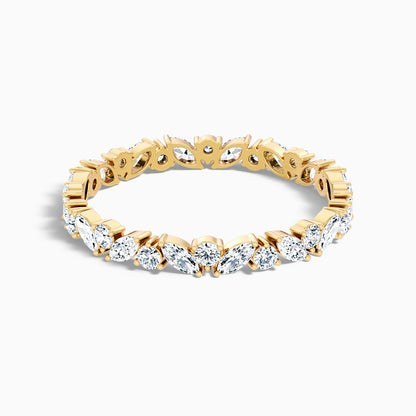 Sylvara Marquise and Round Cut Cluster Lab Grown Diamond Wedding Band