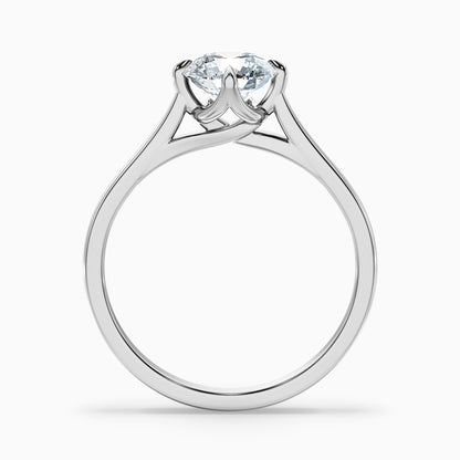 Asta 4 Carat Round Cut Solitaire Moissanite Diamond Ring in 10k Rose Gold