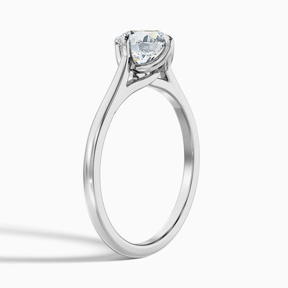 Zuri 8 Carat Round Cut Solitaire Moissanite Engagement Ring in 14k White Gold