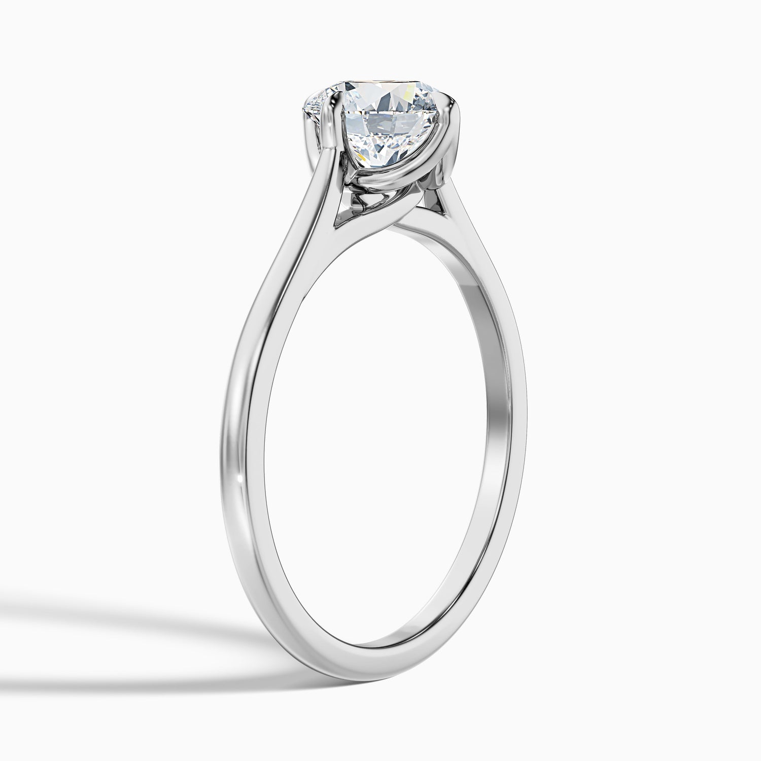 Asta 5.5 Carat Round Cut Solitaire Moissanite Diamond Ring in 18k Yellow Gold  DestGlow