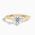 Asta 3.5 Carat Round Cut Solitaire Moissanite Diamond Ring in 10k Yellow Gold  DestGlow